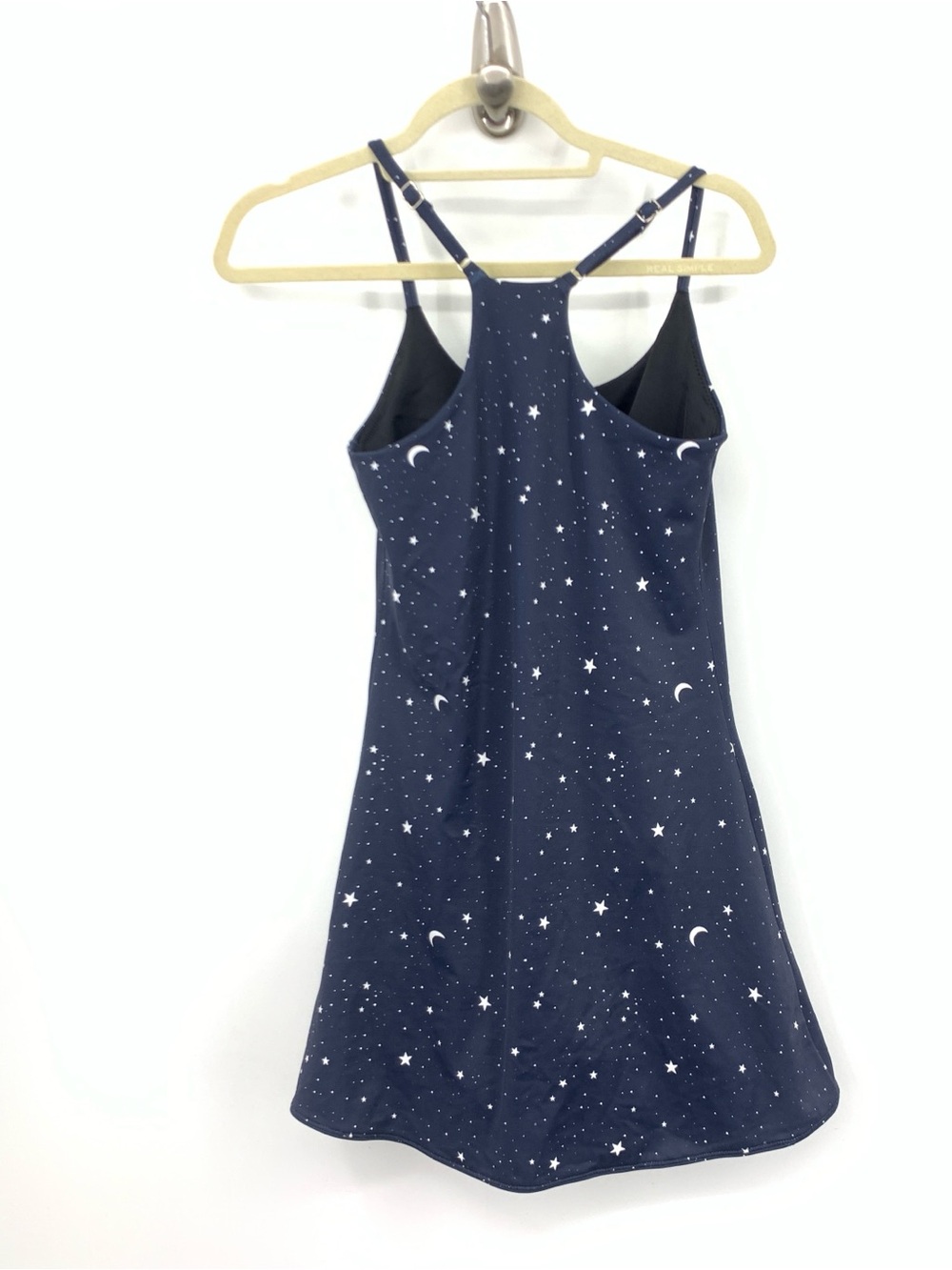 Kitty And Vibe Women Size Small Dress Play Blue Star Moon Print Tank Liner Swim - Picture 3 of 6